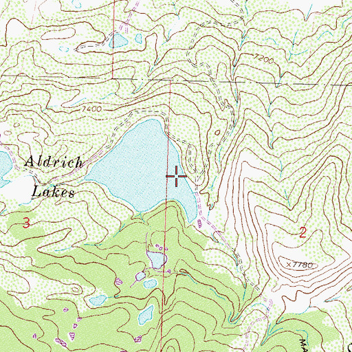 Topographic Map of D D and E Wise Dam, CO