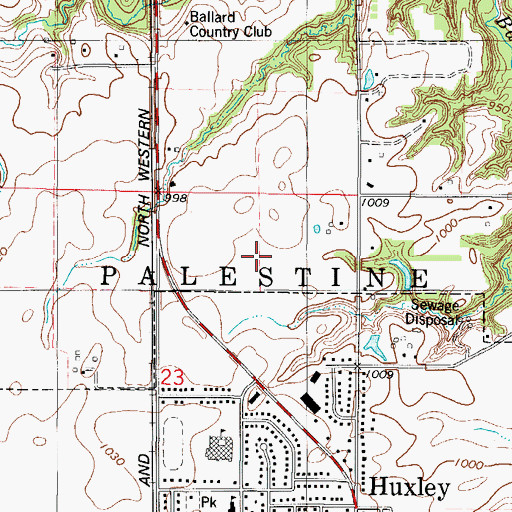 Topographic Map of Centennial Park, IA