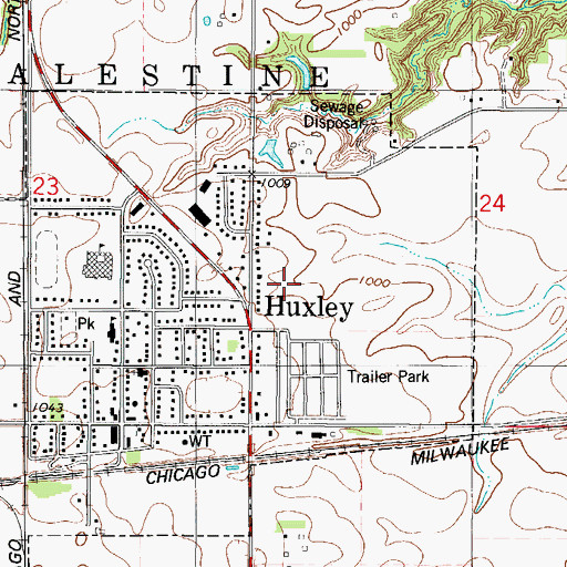 Topographic Map of Berhow Park, IA