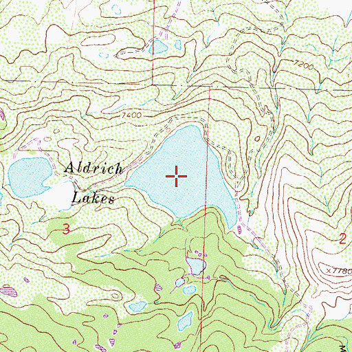 Topographic Map of D D and E Wise Reservoir, CO