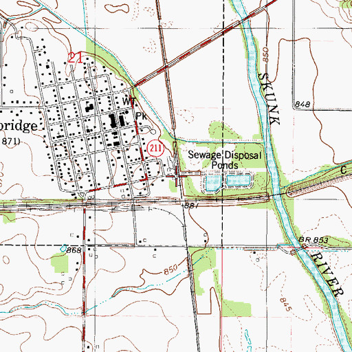 Topographic Map of Cambridge, IA