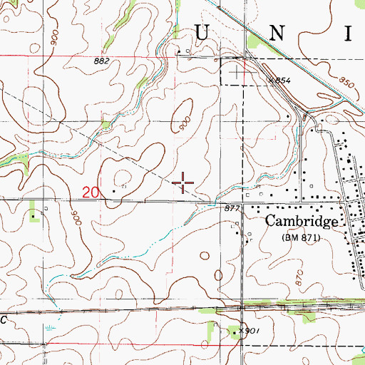 Topographic Map of East Elementary School, IA