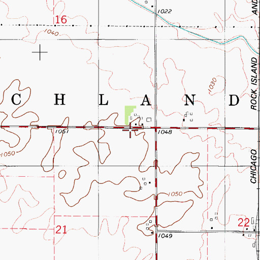 Topographic Map of Swanson Elevator, IA