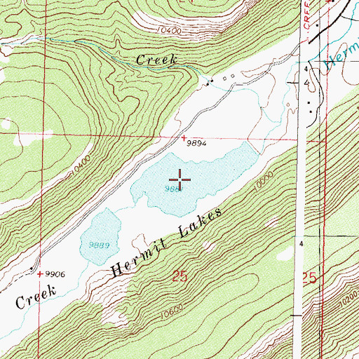 Topographic Map of Hermit Reservoir 3, CO
