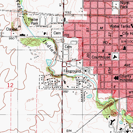 Topographic Map of 4-H Park, IA