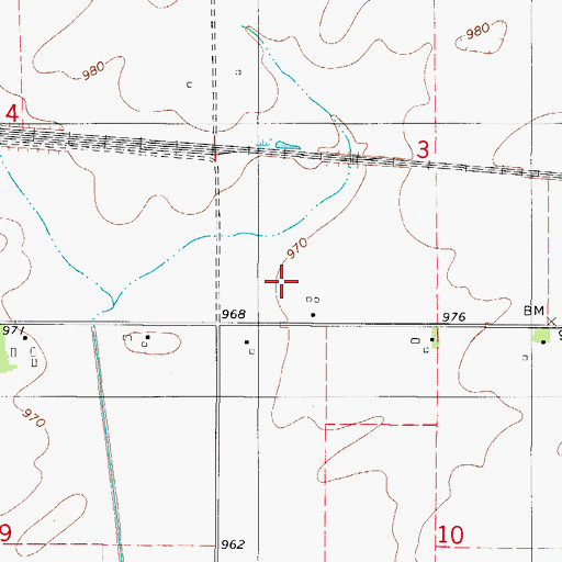 Topographic Map of Prairie View Golf Course (historical), IA
