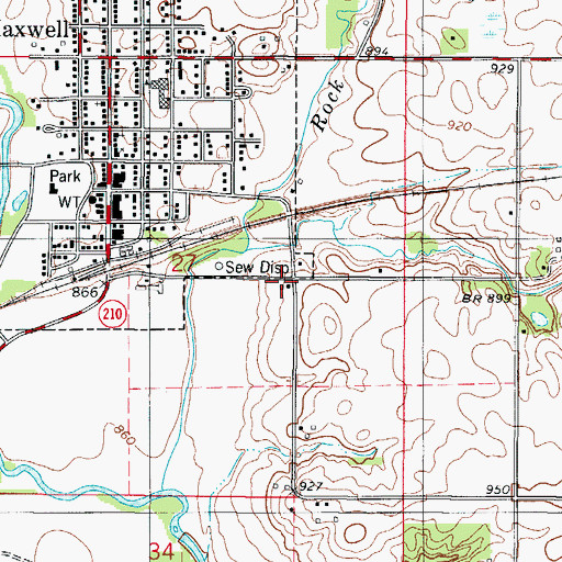 Topographic Map of Brubaker Cemetery, IA