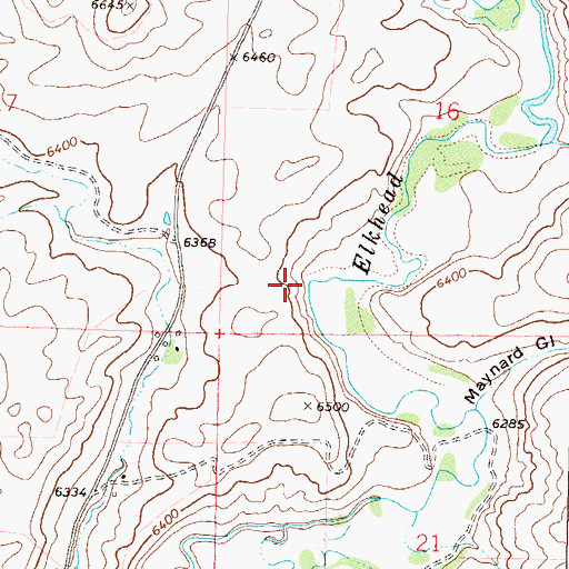 Topographic Map of Elkhead Creek Dam, CO