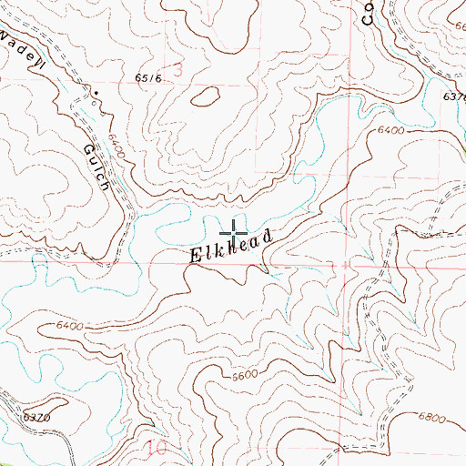 Topographic Map of Elk Head Reservoir, CO