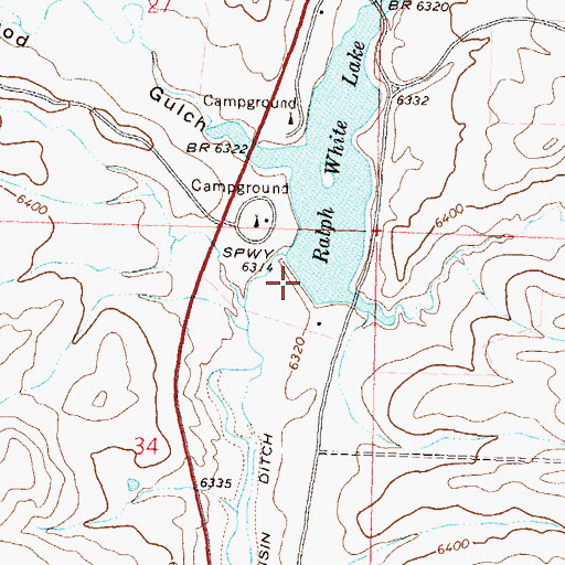 Topographic Map of Fortification Creek Dam, CO