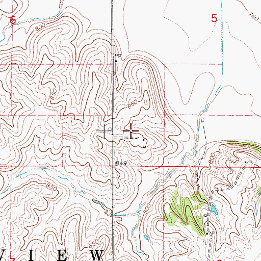 Topographic Map of Fairview Wildlife Area, IA