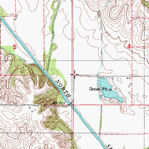 Topographic Map of North Skunk River Post Office (historical), IA