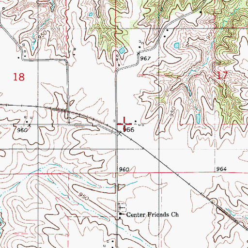 Topographic Map of Amboy Post Office (historical), IA