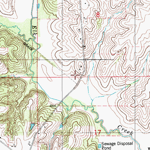 Topographic Map of Murphy Post Office (historical), IA