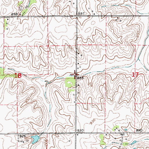 Topographic Map of Seevers (historical), IA