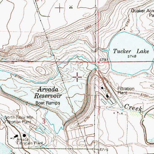 Topographic Map of Blunn Dam, CO
