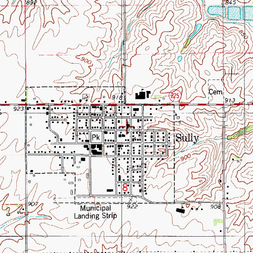 Topographic Map of First Reformed Church, IA