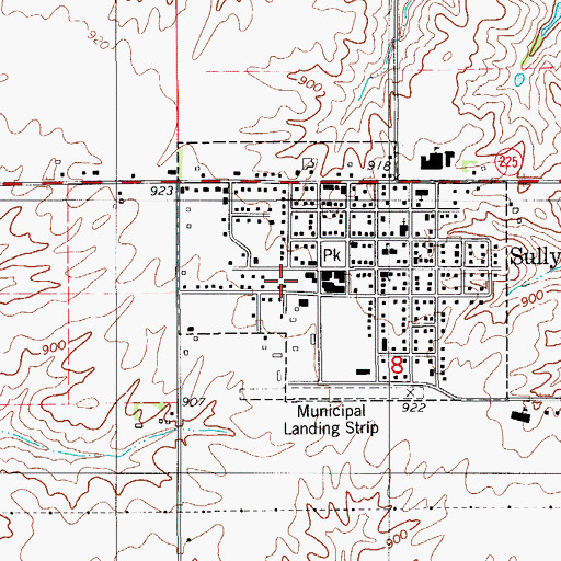 Topographic Map of Sully (historical), IA