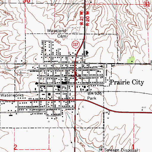 Topographic Map of First Reformed Church, IA