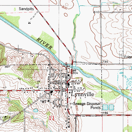 Topographic Map of Wagaman Mill Museum, IA