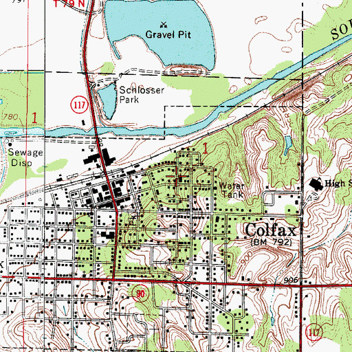 Topographic Map of Immaculate Conception Catholic Church, IA