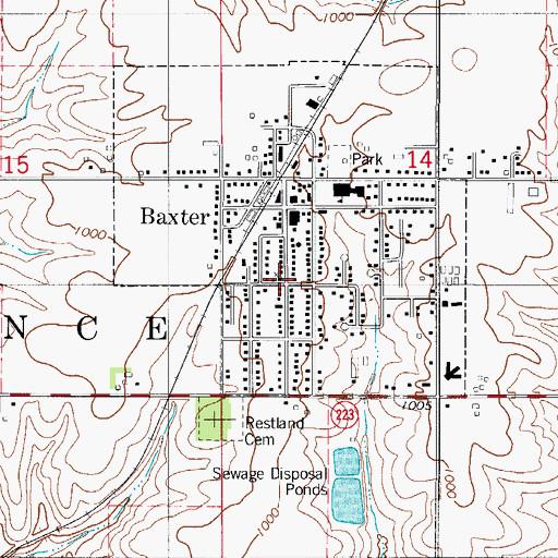 Topographic Map of Congregational United Church, IA