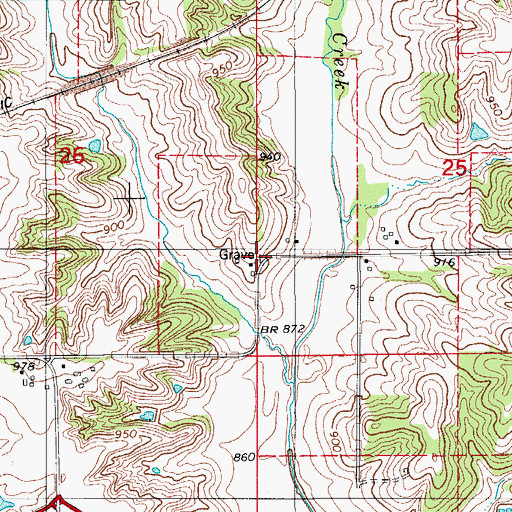 Topographic Map of Mormon Grave, IA