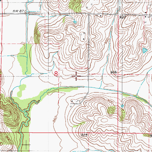 Topographic Map of Barbee Cemetery, IA