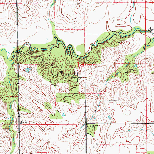 Topographic Map of Berstier Woods, IA