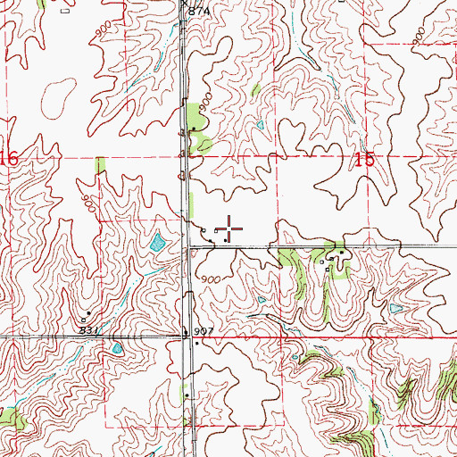 Topographic Map of West Pilot Post Office (historical), IA