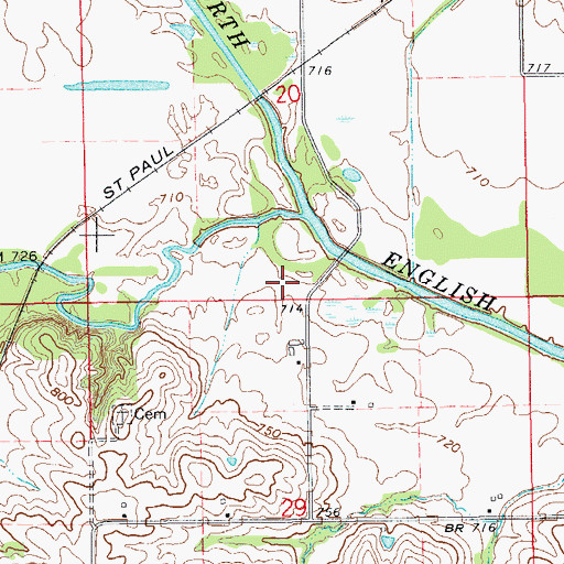 Topographic Map of Carter Post Office (historical), IA