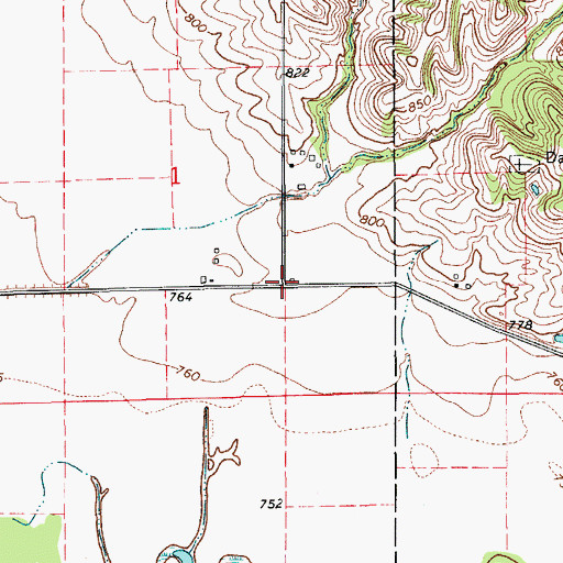 Topographic Map of Dayton Post Office (historical), IA