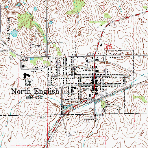 Topographic Map of Methodist Church, IA