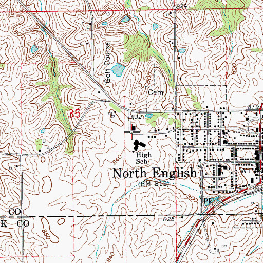 Topographic Map of Saint Josephs Catholic Church, IA