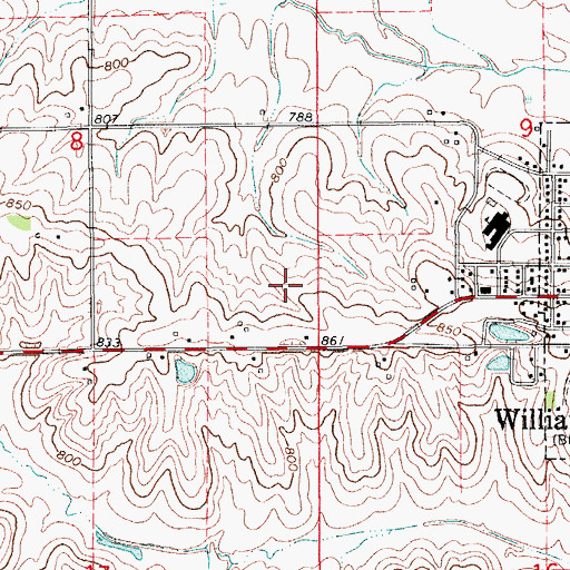 Topographic Map of Mary Welsh Elementary School, IA