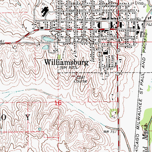 Topographic Map of Sport Hill Country Club, IA