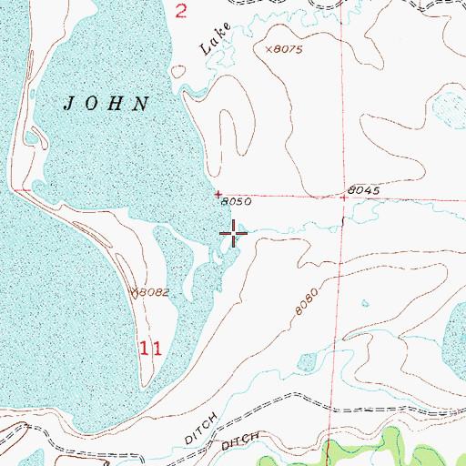 Topographic Map of Lake John Dam, CO