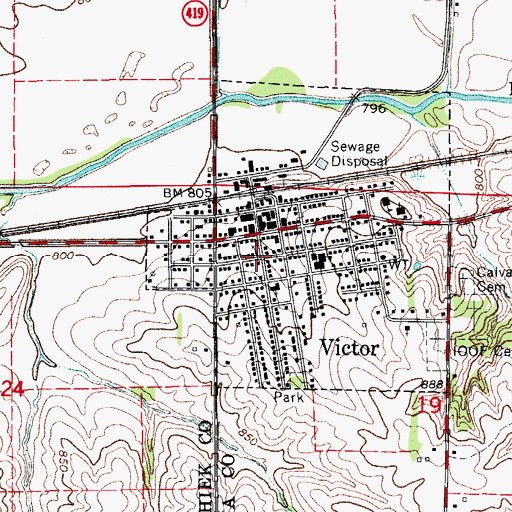 Topographic Map of United Methodist Church, IA