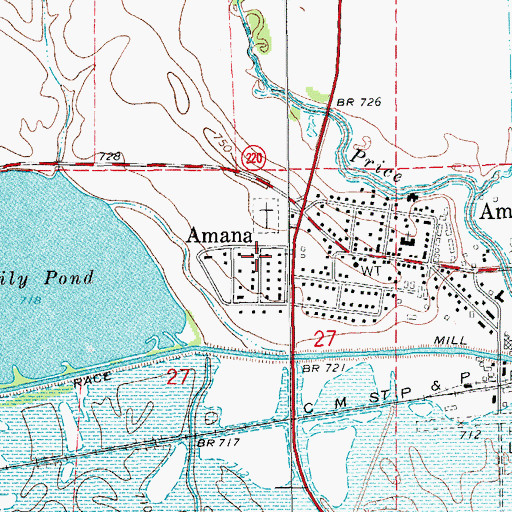 Topographic Map of Amana Family Practice Clinic, IA