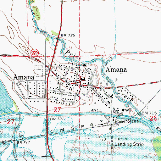 Topographic Map of Iowa City Bible Fellowship, IA