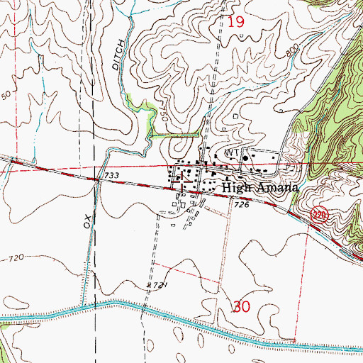 Topographic Map of Amana Arts Guild Gallery, IA