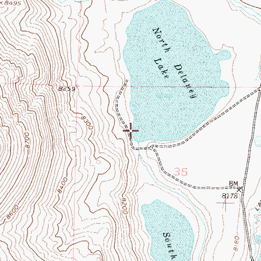 Topographic Map of Laune Reservoir, CO