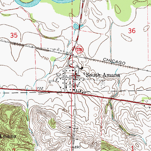 Topographic Map of Communal Agriculture Museum, IA