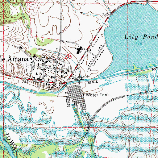 Topographic Map of Communal Kitchen Museum, IA