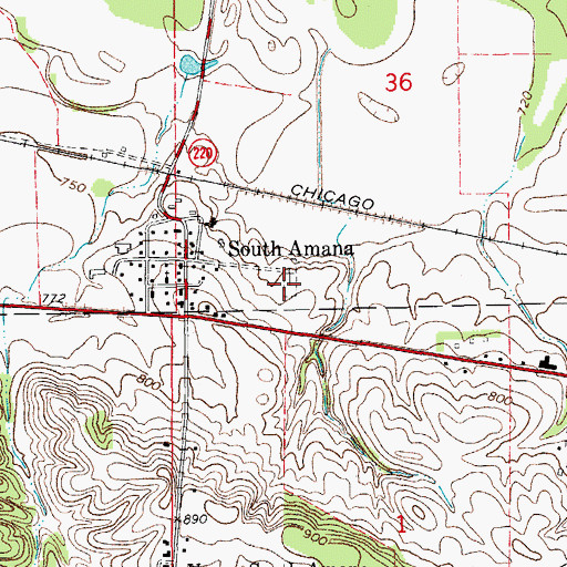 Topographic Map of Kumer Cemetery, IA