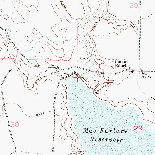 Topographic Map of MacFarlane Reservoir, CO