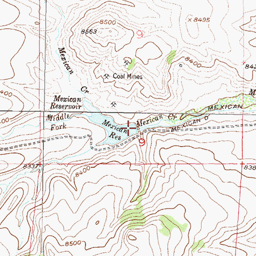 Topographic Map of Mexican Creek Dam, CO