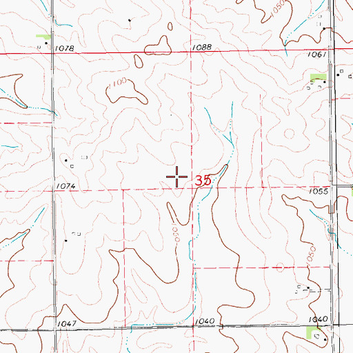 Topographic Map of Barryville Post Office (historical), IA