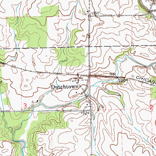 Topographic Map of Eads Post Office (historical), IA