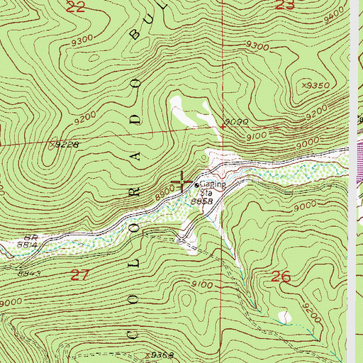 Topographic Map of North Michigan Creek Dam, CO